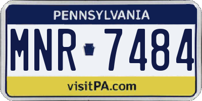 PA license plate MNR7484