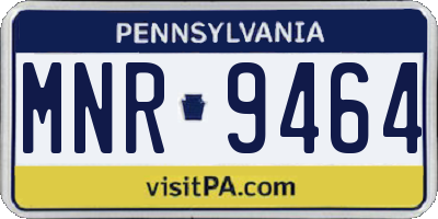 PA license plate MNR9464