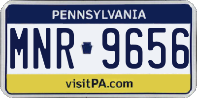 PA license plate MNR9656