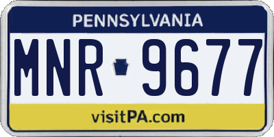 PA license plate MNR9677