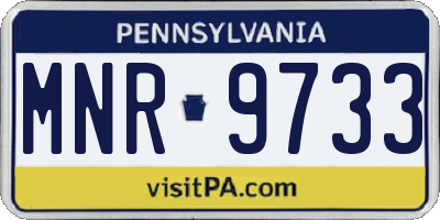 PA license plate MNR9733