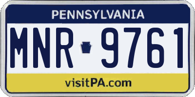 PA license plate MNR9761