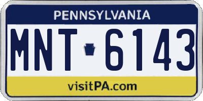 PA license plate MNT6143