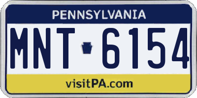 PA license plate MNT6154