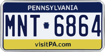 PA license plate MNT6864