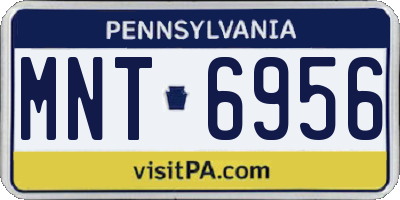 PA license plate MNT6956