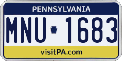 PA license plate MNU1683