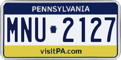PA license plate MNU2127
