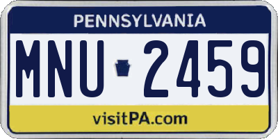 PA license plate MNU2459