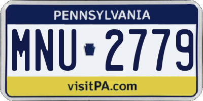 PA license plate MNU2779