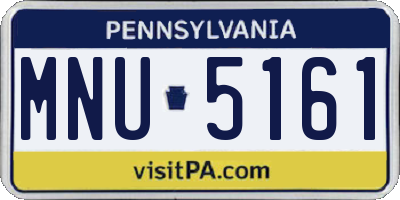PA license plate MNU5161