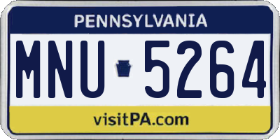 PA license plate MNU5264