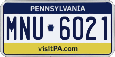 PA license plate MNU6021