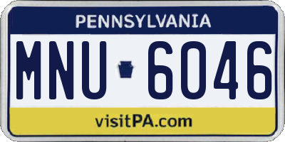 PA license plate MNU6046
