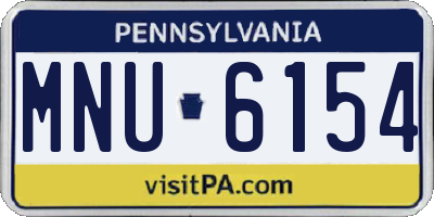 PA license plate MNU6154