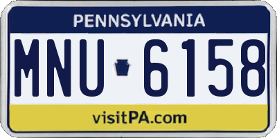 PA license plate MNU6158