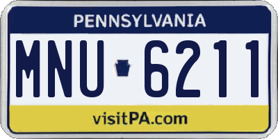 PA license plate MNU6211