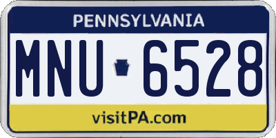 PA license plate MNU6528