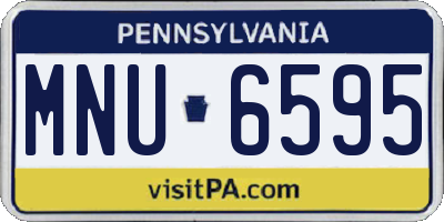 PA license plate MNU6595