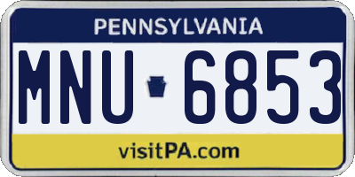 PA license plate MNU6853