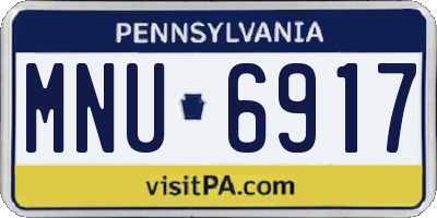 PA license plate MNU6917