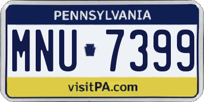 PA license plate MNU7399