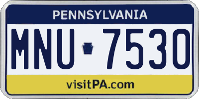 PA license plate MNU7530