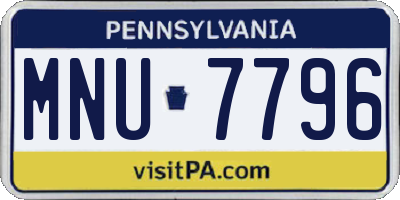 PA license plate MNU7796