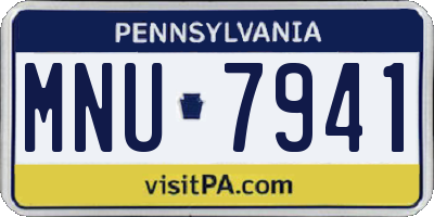 PA license plate MNU7941