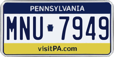 PA license plate MNU7949