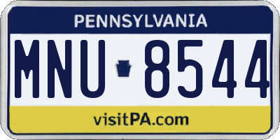PA license plate MNU8544