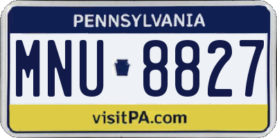 PA license plate MNU8827