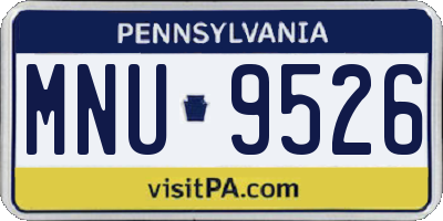 PA license plate MNU9526