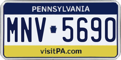 PA license plate MNV5690