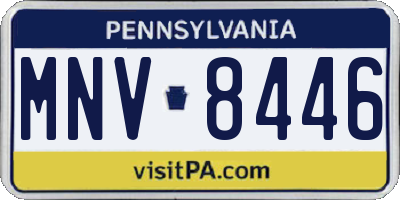 PA license plate MNV8446