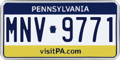 PA license plate MNV9771