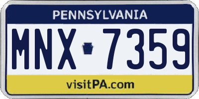 PA license plate MNX7359