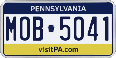 PA license plate MOB5041