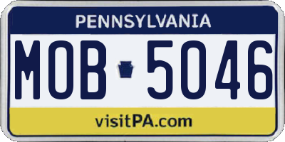 PA license plate MOB5046