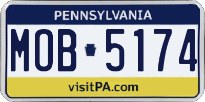 PA license plate MOB5174