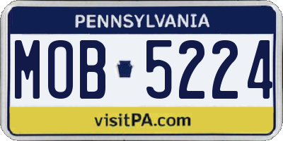 PA license plate MOB5224