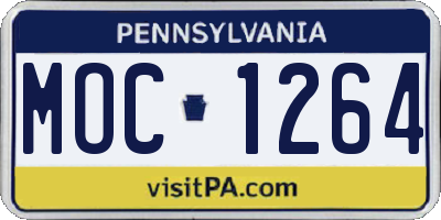 PA license plate MOC1264