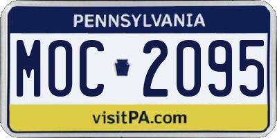 PA license plate MOC2095