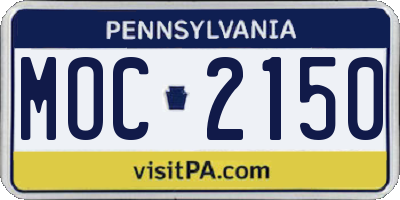 PA license plate MOC2150