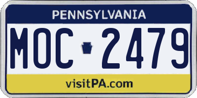 PA license plate MOC2479