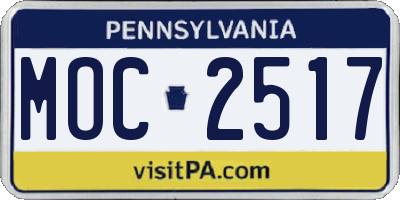 PA license plate MOC2517