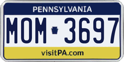 PA license plate MOM3697