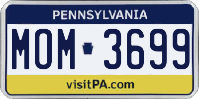 PA license plate MOM3699
