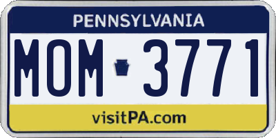 PA license plate MOM3771