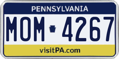 PA license plate MOM4267